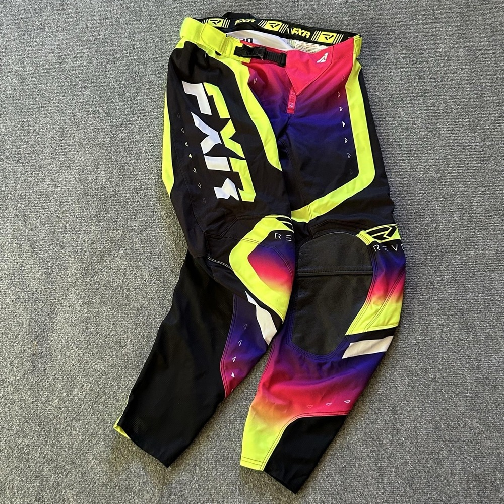 FXR Pants Mens 30 Multicolor Revo Pro LE MX Ombré Motocross Racing Dirt Bike